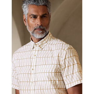 NWT Banana Republic Slim Fit‎ Short Sleeve Shirt Size XL